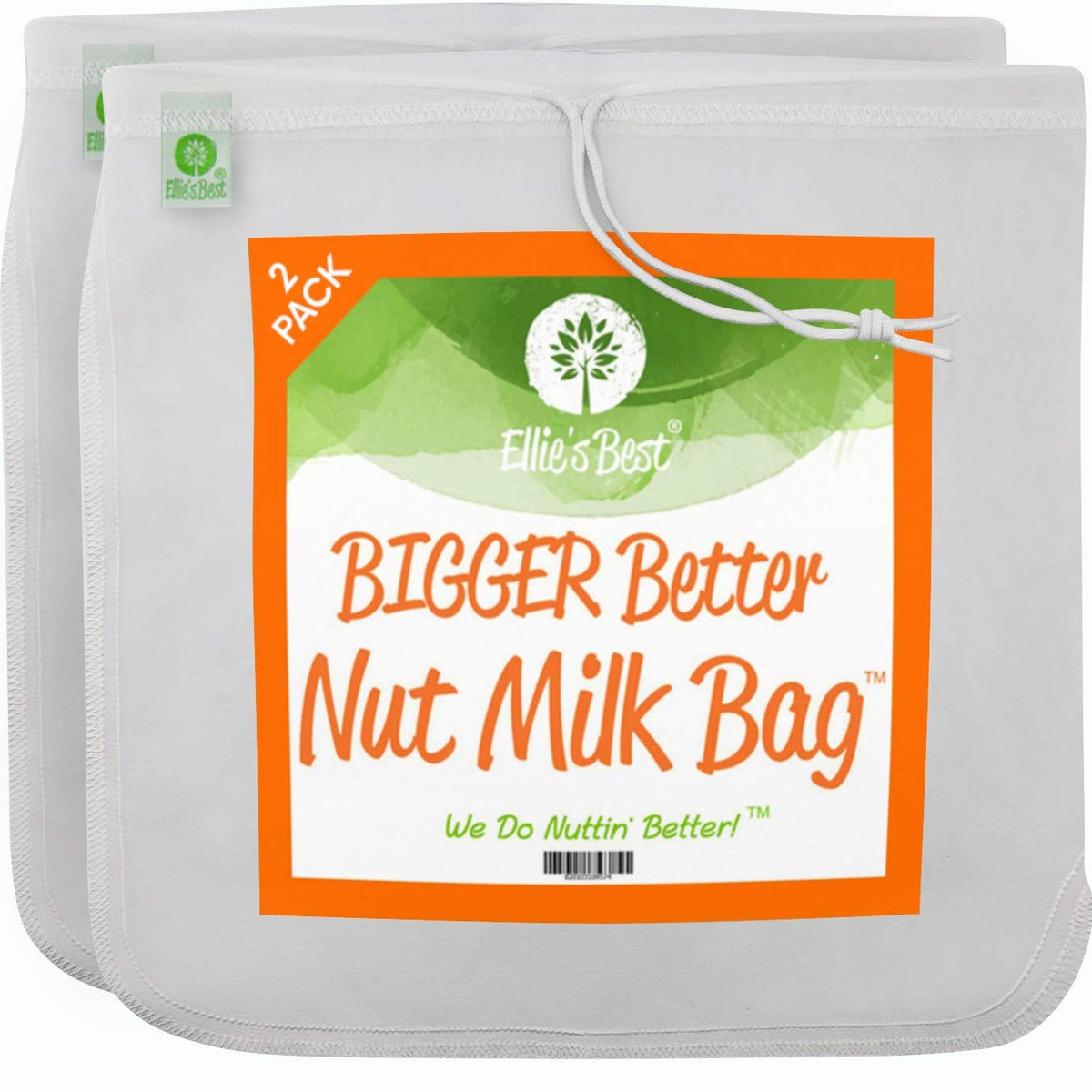Pro Quality Nut Milk Bag 2 Pack - 12''X12'' Xl Bags - Commercial Grade Reusable All Purpose Food Strainer - Food Grade Bpa-Free