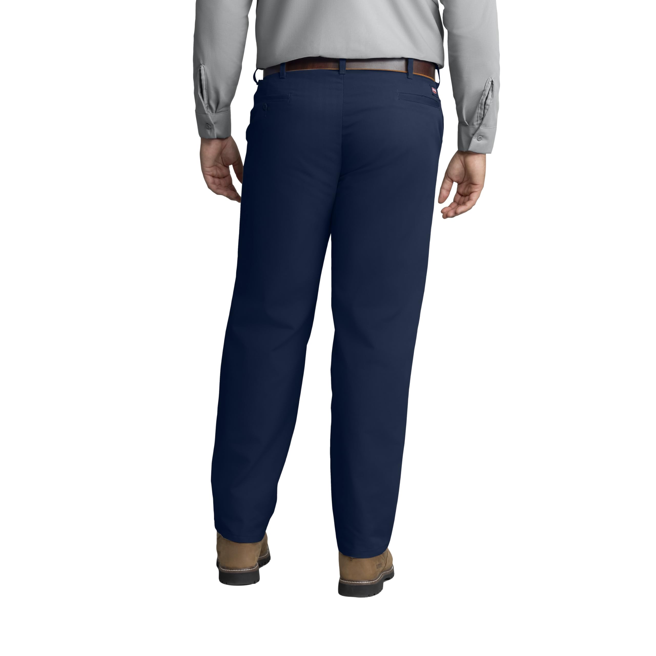 Red Kap Mens Stain Resistant, Flat Front Work Pants, Navy, 52W X 32L