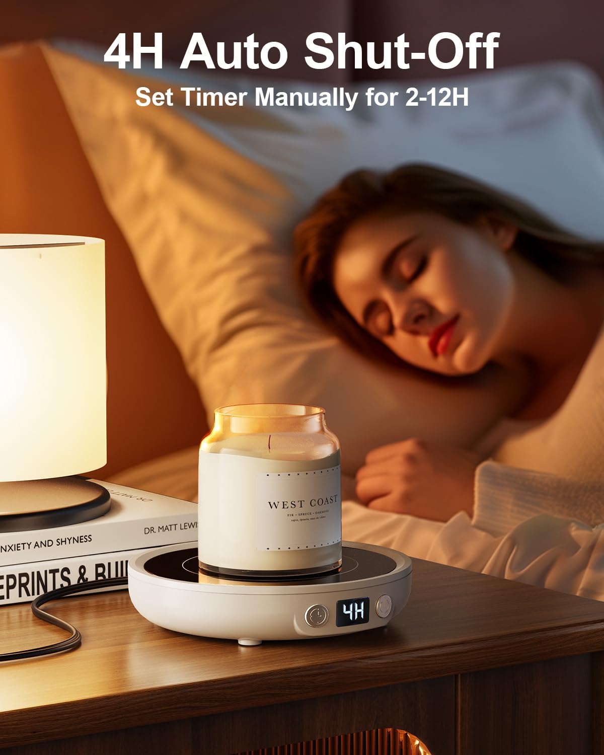 Sweetfull Mug Warmer - 36W Coffee Cup Warmer For Desk With 3-Temp Settings Display, 2-12H Timer, Candle Warmer Plate, Coffee Acc