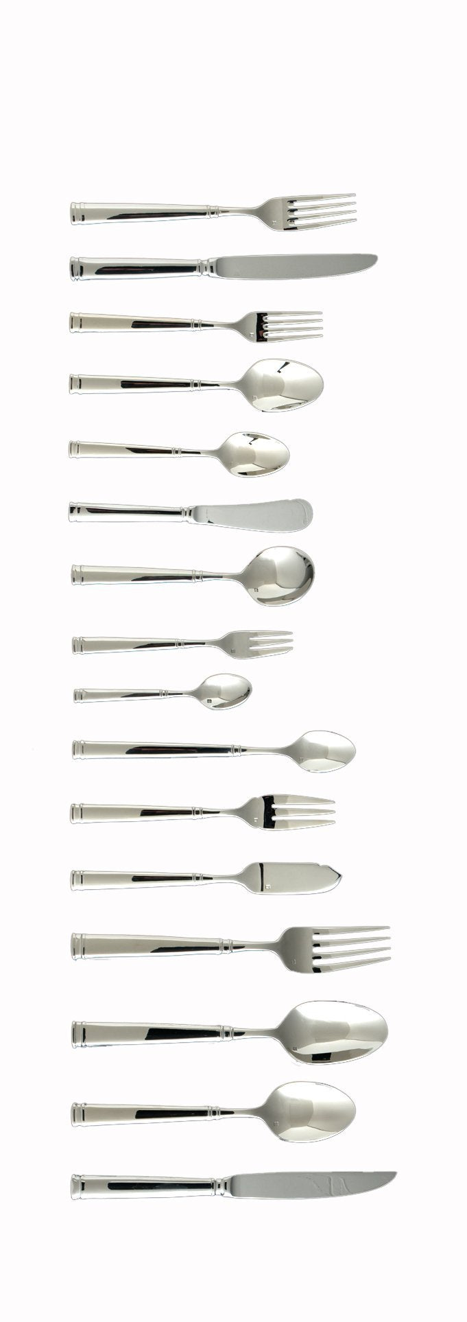 Fortessa Bistro 18/10 Stainless Steel Flatware Dessert/Oval Soup Spoon, Set Of 12