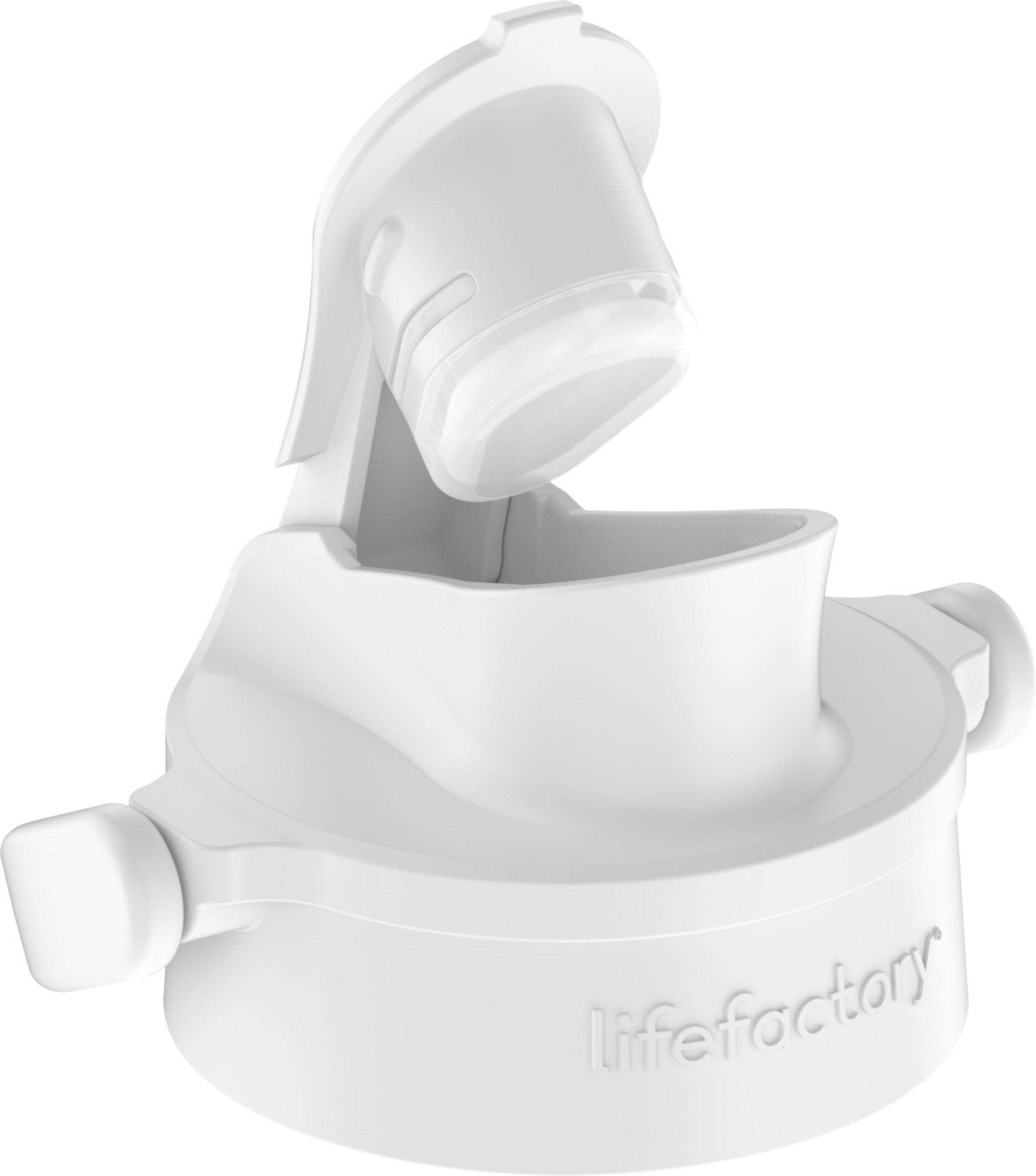 Lifefactory Active Flip Cap Accessory For 12-Ounce, 16-Ounce, And 22-Ounce Glass Bottles, Optic White, 1 Ea