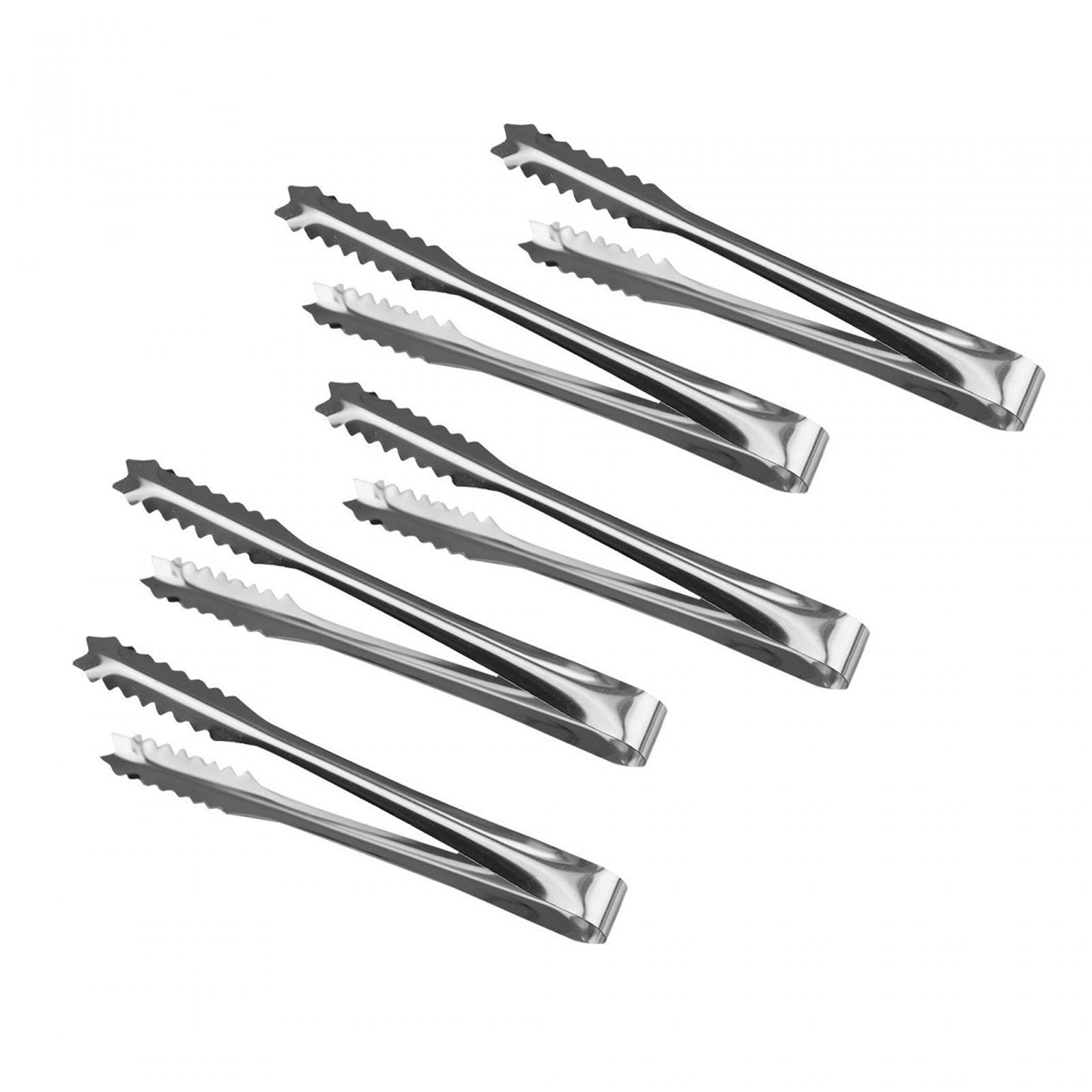 Trendivibe Stainless Steel Ice Tongs Appetizer Tongs Food Clip For Party Bar Restaurant 19Cm