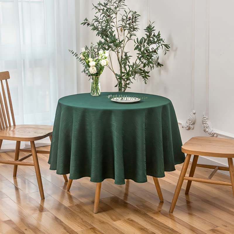 Maxmill Round Swirl Design Tablecloth Waterproof Spillproof Wrinkle Free Table Cloth, Kitchen Dinning Circular Tabletop Decorati