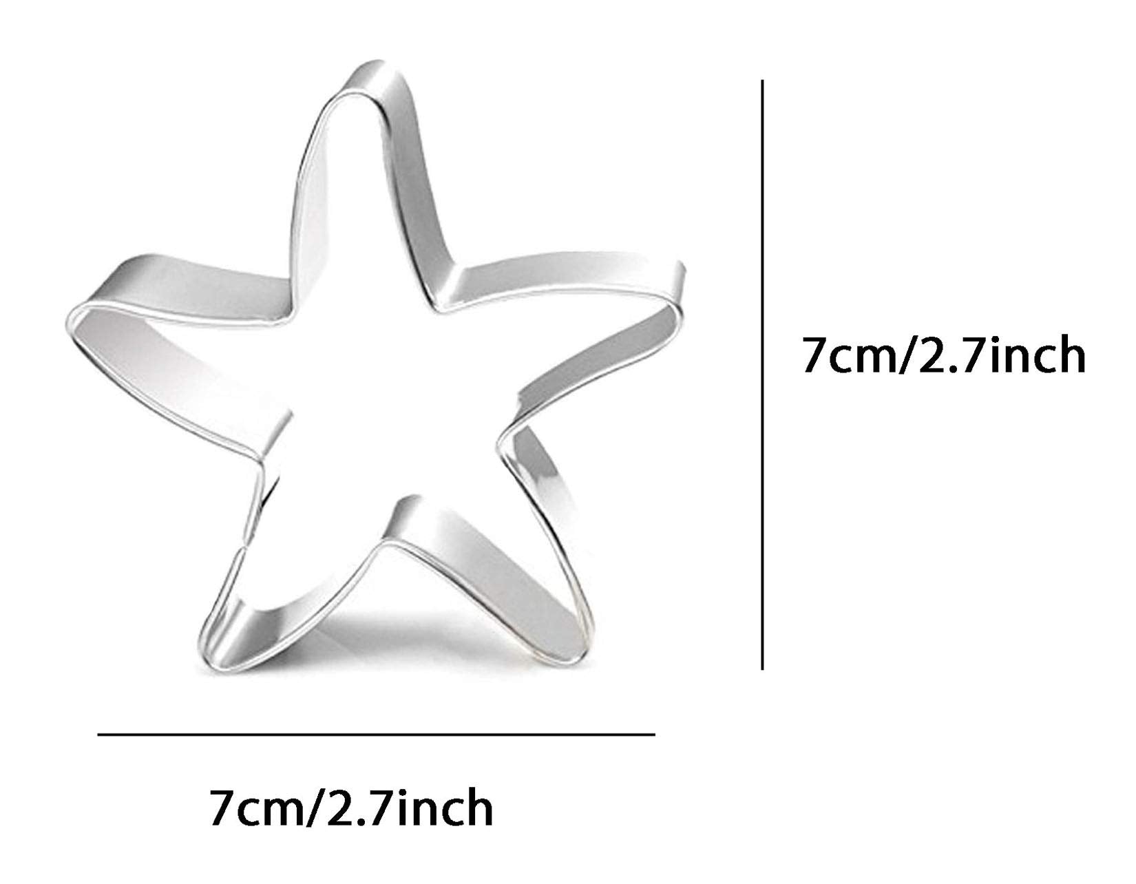Wjsyshop Starfish Cookie Cutter Stainless Steel