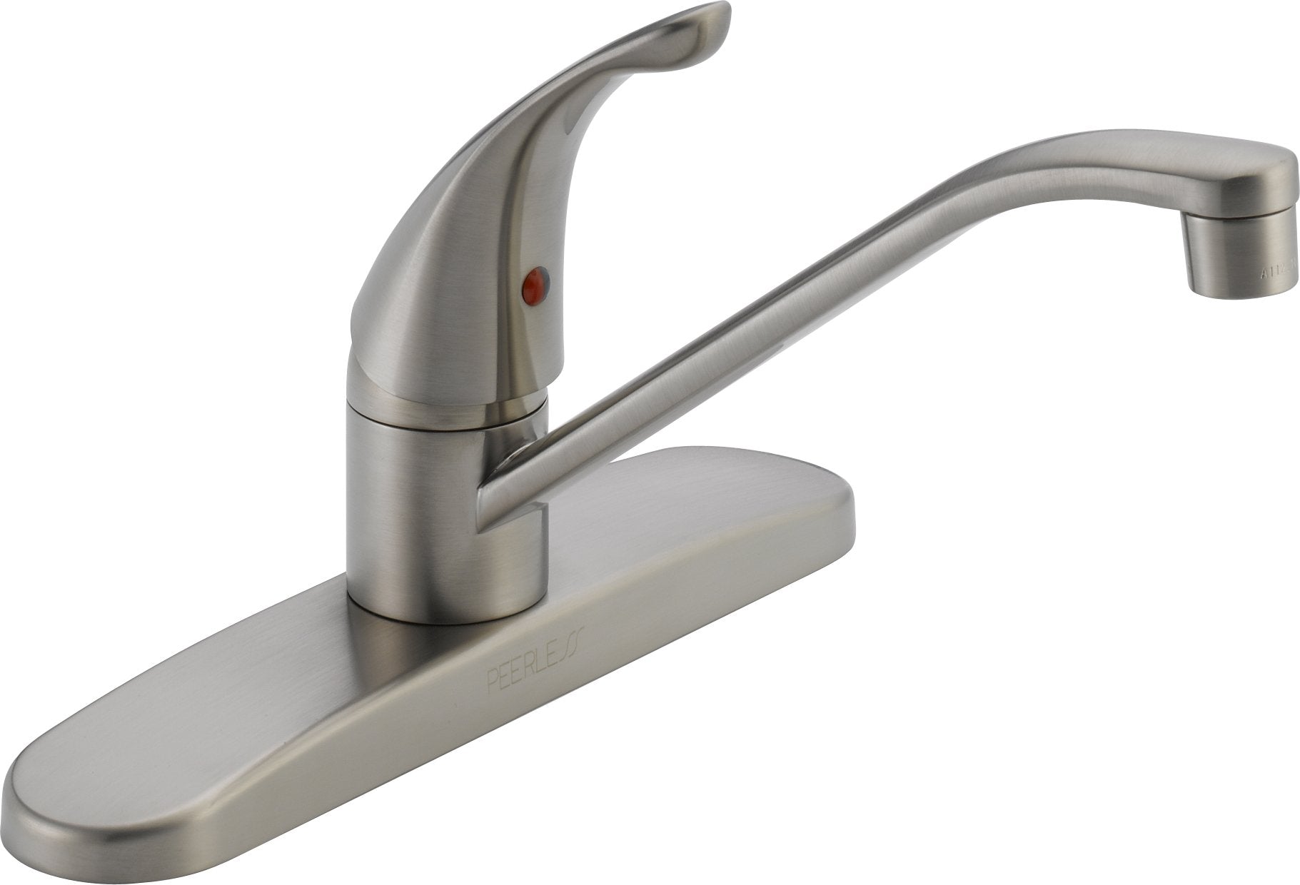 Peerless Core Single-Handle Kitchen Faucet, Brushed Nickel Kitchen Sink Faucet, Single Hole Kitchen Faucet, Stainless P110Lf-Ss