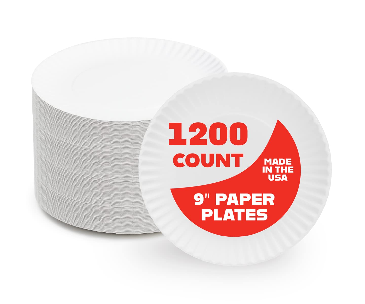 Hygloss Products 9 White Paper Plates - Uncoated - Use For Foodware, Events, Activities, Crafts Projects And More - Environmen