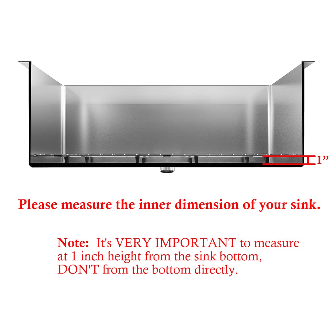 BEHOK Sink Protector Grid 13'' x 11-5/8''  Rear Drain with Corner Radius 1-1/2''  304 Stainless Steel for Kitchen Sink BH-1311 Sink Grate