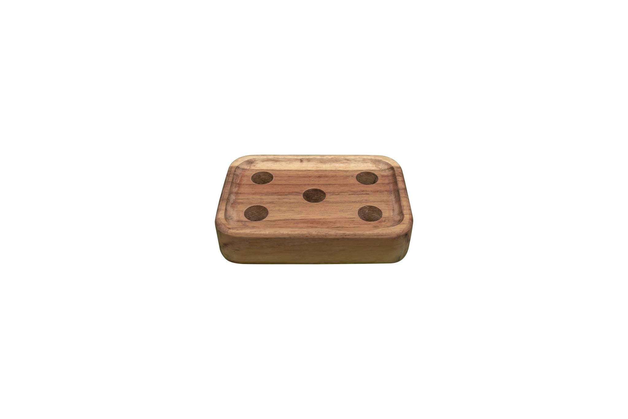 Ecodecors, Eleganto, 8 Piece, Teak Wood Bathroom Amenities Set, Bath Amenity Set, Teak Amenity Set, Teak Bathroom Accessory, Nat