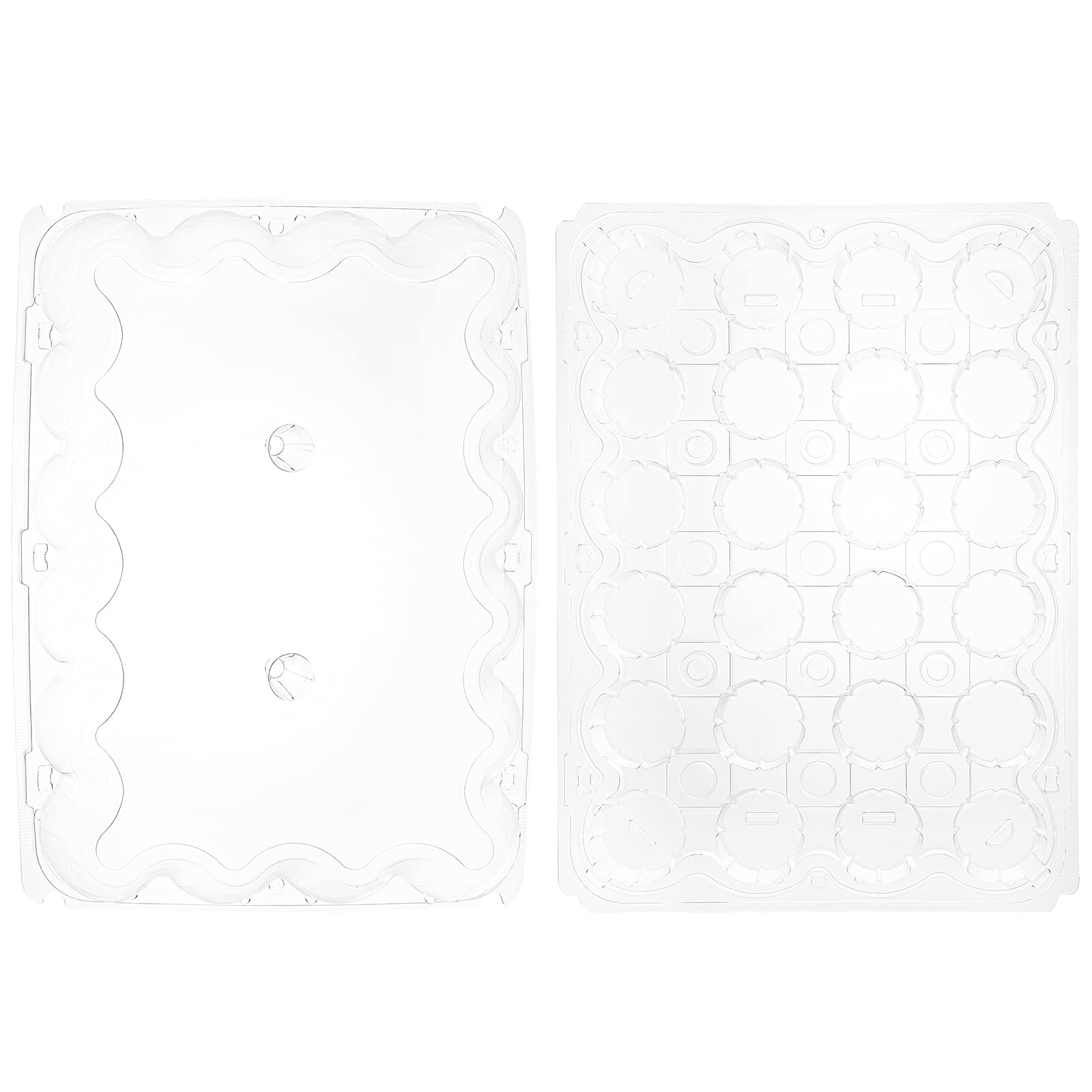 Hedume 7 Pack Cupcake Containers, 24 Counts Stackable Plastic Cupcake Boxes With Detachable Lid Perfect For Cupcakes, Muffin, Bp