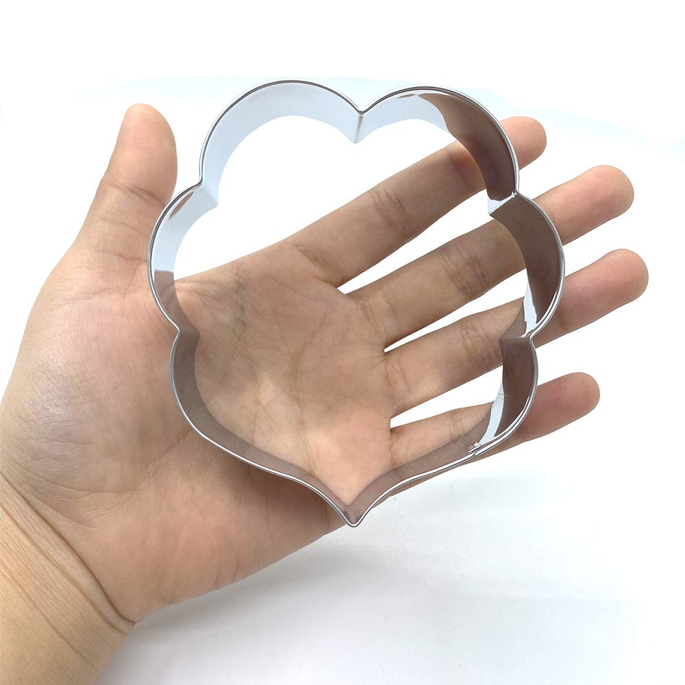 Liliao Plaque Cookie Cutter Frame Sandwich Fondant Biscuit Cutter - 3.8 X 3.7 Inches - Stainless Steel - By Janka