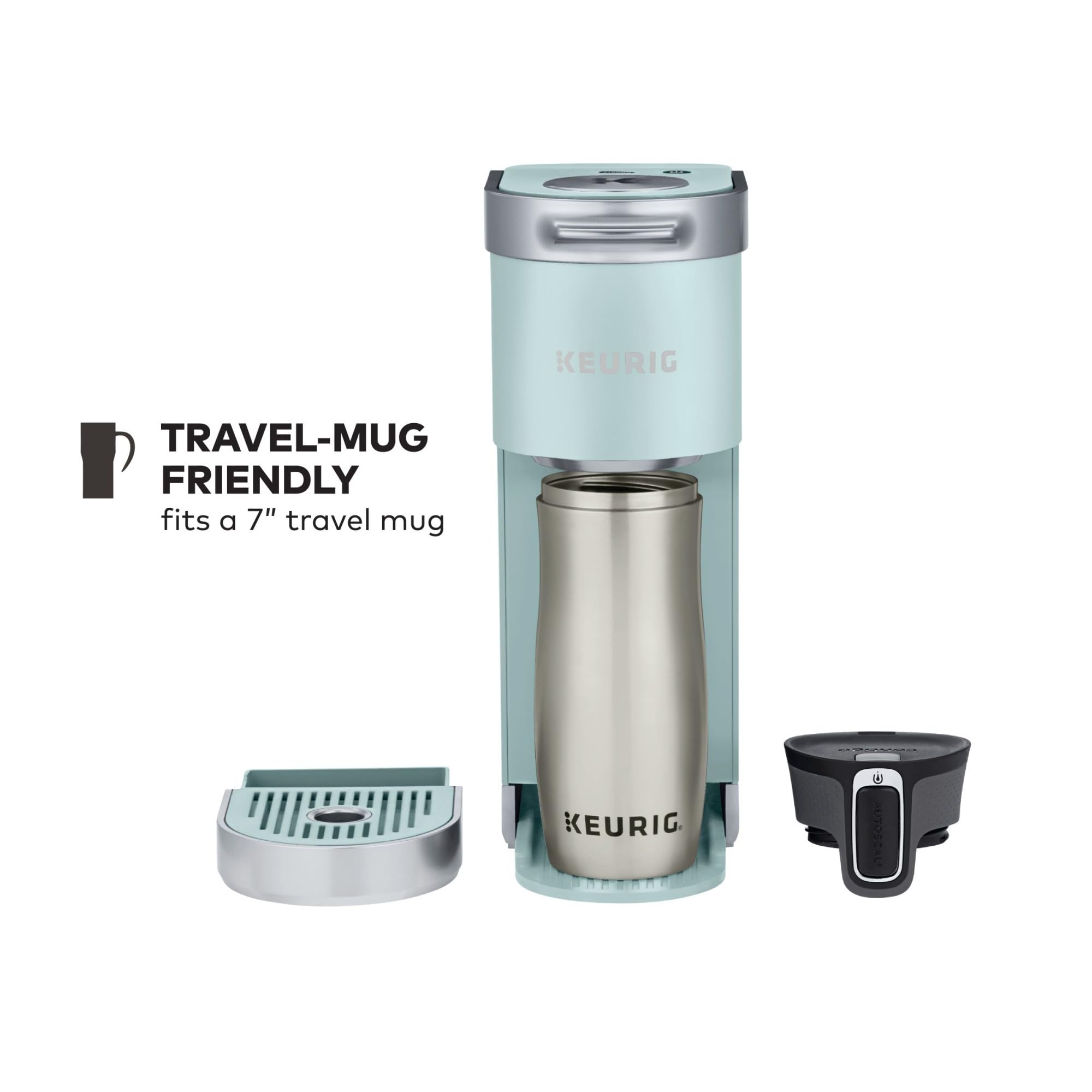 Keurig K-Mini Plus Single Serve K-Cup Pod Coffee Maker, With 6 To 12Oz Brew Size, Stores Up To 9 K-Cup Pods, Travel Mug Friendly