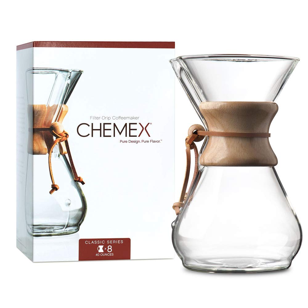 Chemex Bundle - 8-Cup Classic Series - 100 Ct Square Filters - Exclusive Packaging