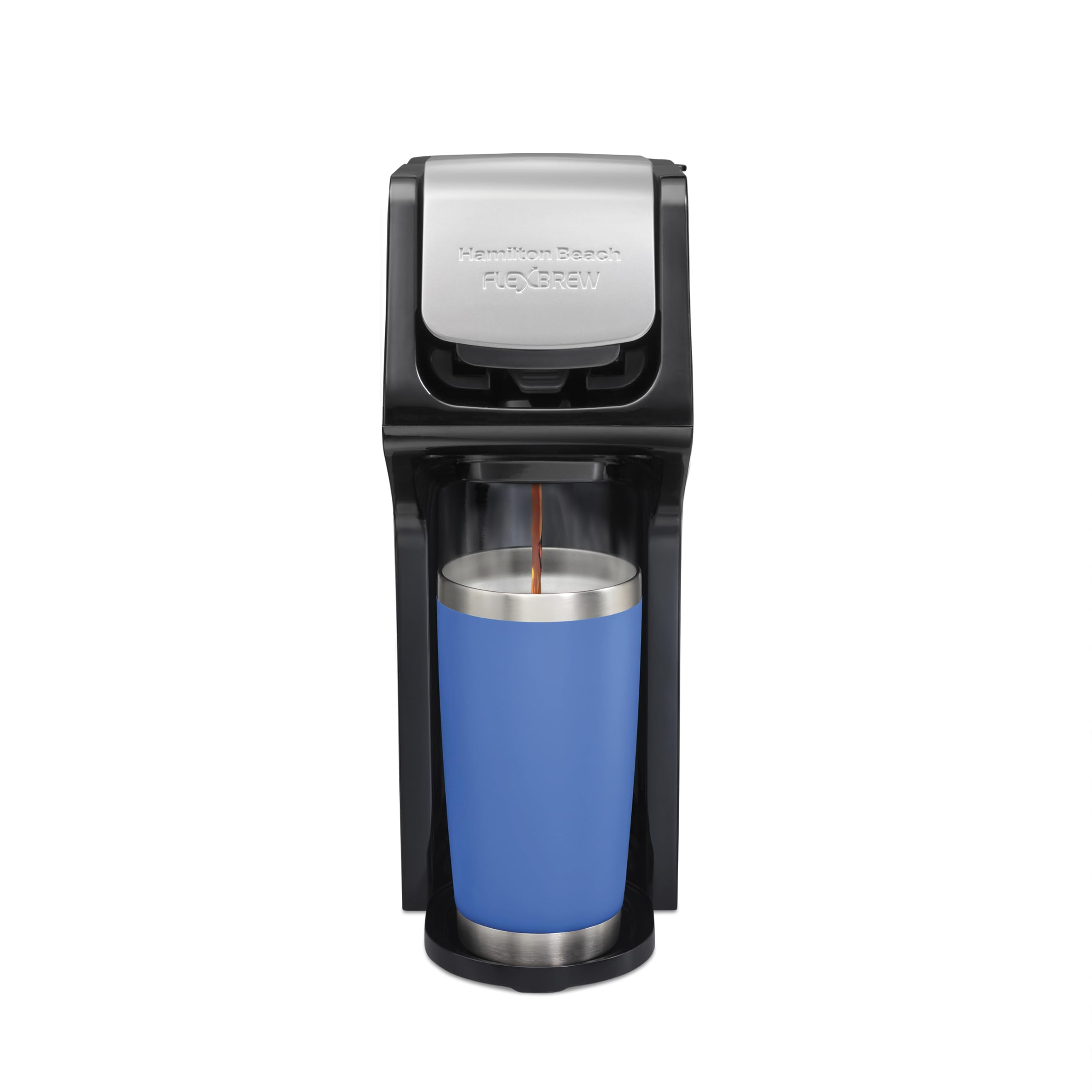 Hamilton Beach 49900 FlexBrew Single-Serve Coffee Maker Compatible with Pod Packs and Grounds, Black - Next Gen