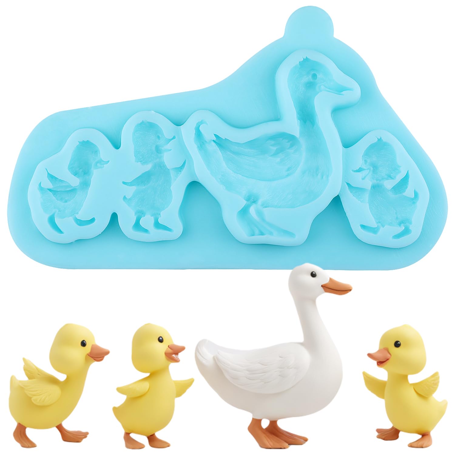 YABONAN Duck Silicone Molds Duck Chocolate Fondant Mold