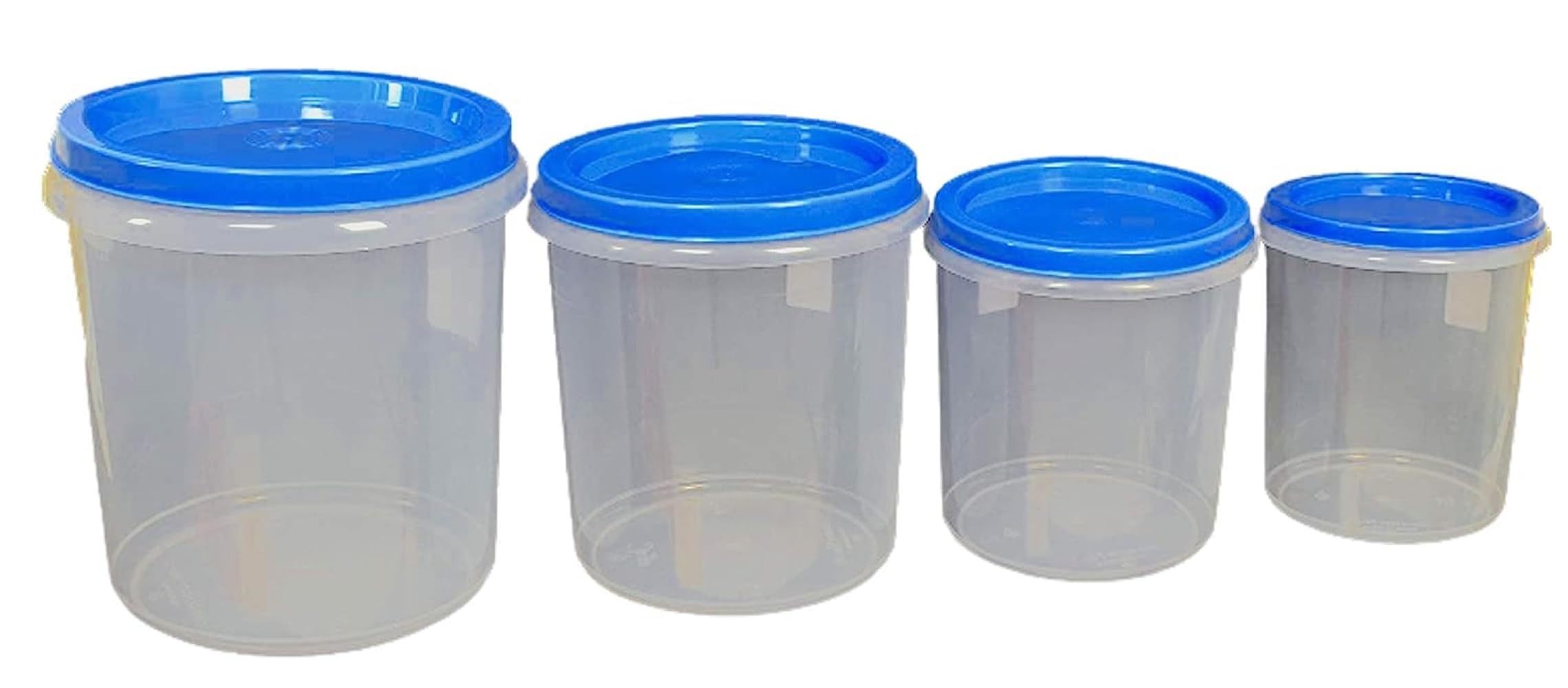 Mastbus Airtight Plastic Containers For Kitchen Food Storage Big Size, 5L 7L 10L 15L, Set Of 4, Transparent