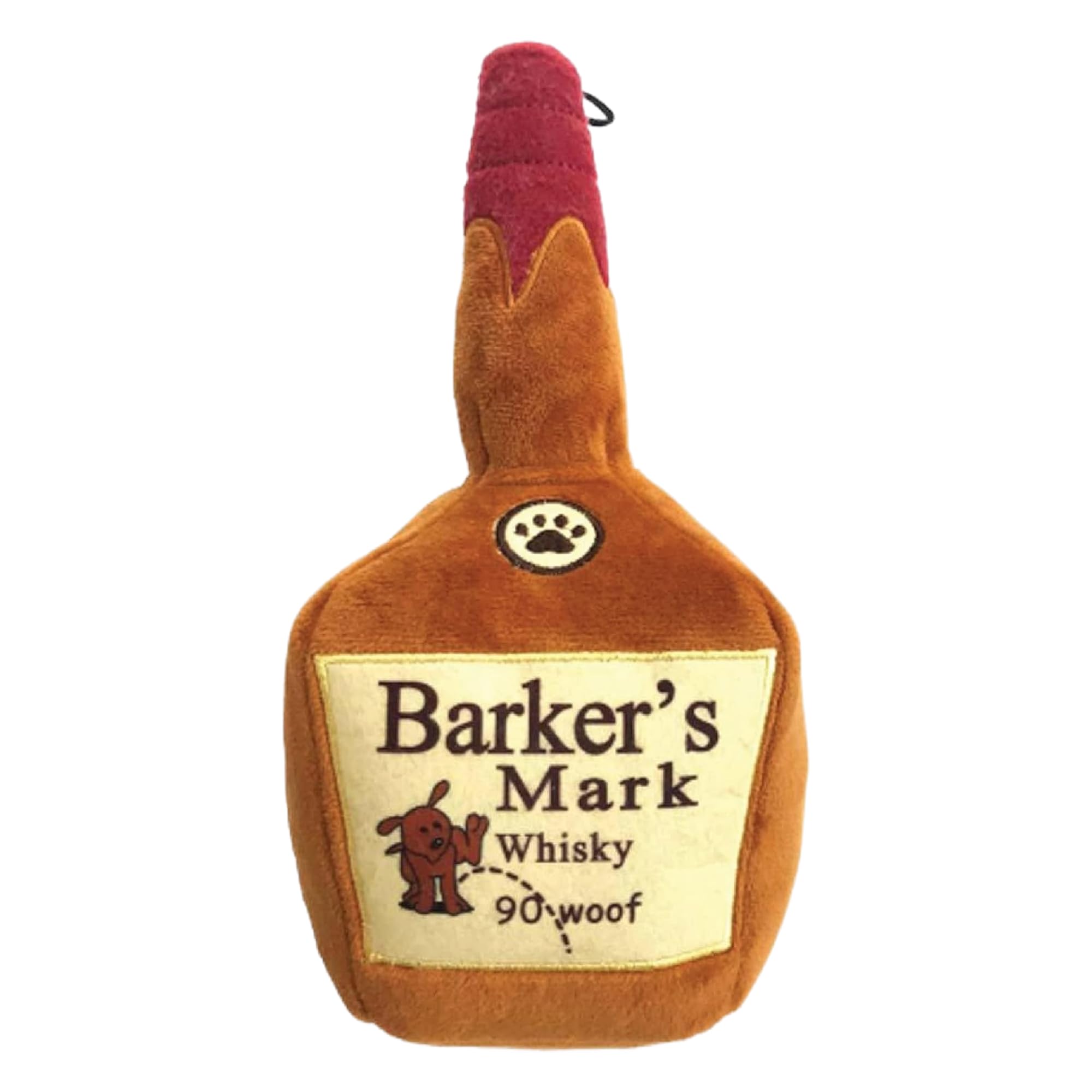 Hk For Dogs Power Plush  Barkers Mark (Large)  Funny Dog Toy  Dog Toy With Squeaker  Dog Gift  Fun, Durable, And Safe  Squeaky D