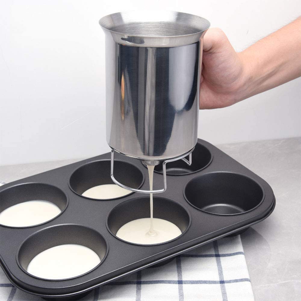 Stainless Steel Mix Dispenser - Pancake Dispenser - Pancake Batter Dispenser Kitchen Batter Dispenser - Cupcake Batter Dispenser