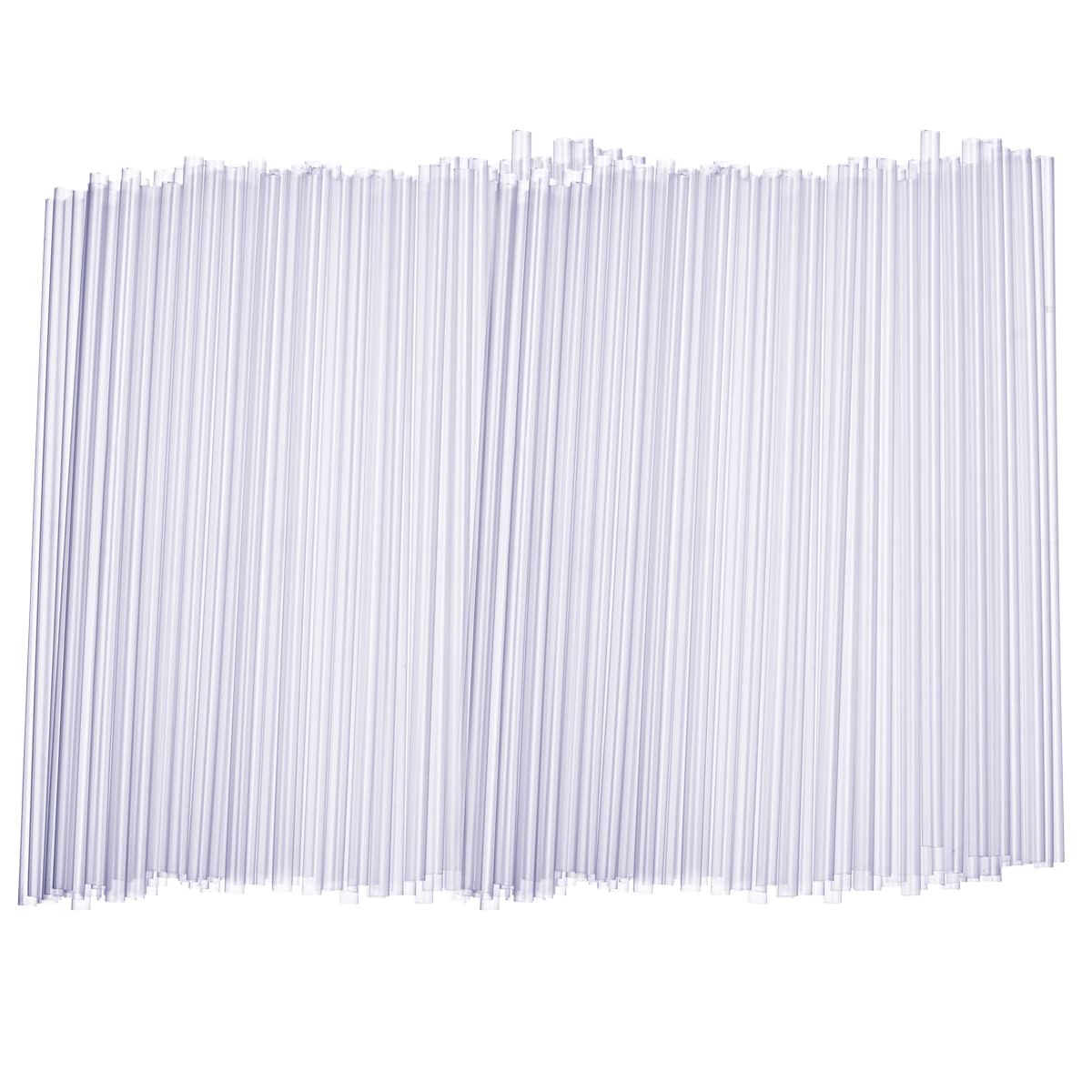 Comfy Package, [500 Pack] Disposable Plastic Drinking Straws - 7.75'' High - Clear
