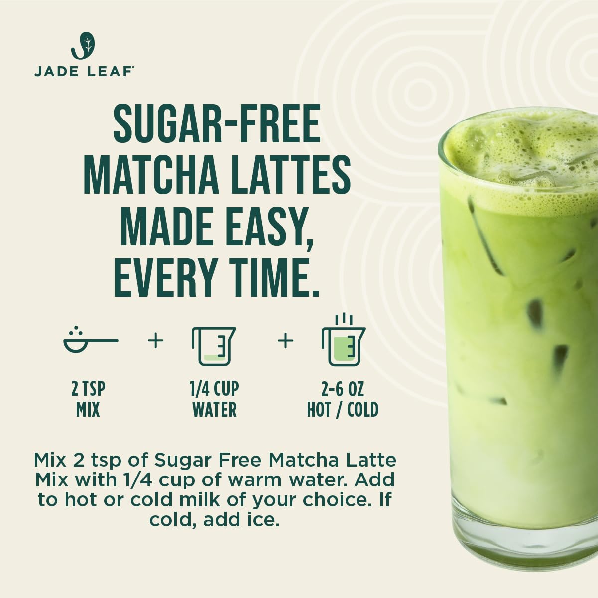 Jade Leaf Sugar Free Matcha Latte Mix - Cafe Style Sweetened Blend - Keto Friendly (53 Ounce)