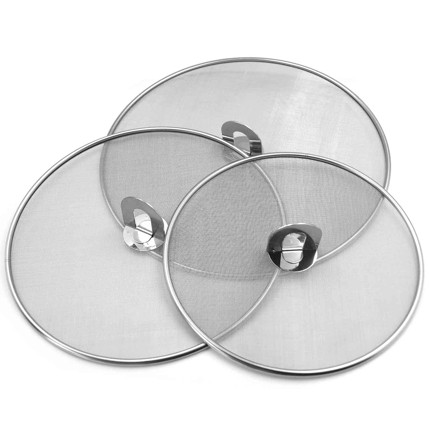 Splatter Screen for Frying Pan, Set of 3 (10, 11.5, 13)