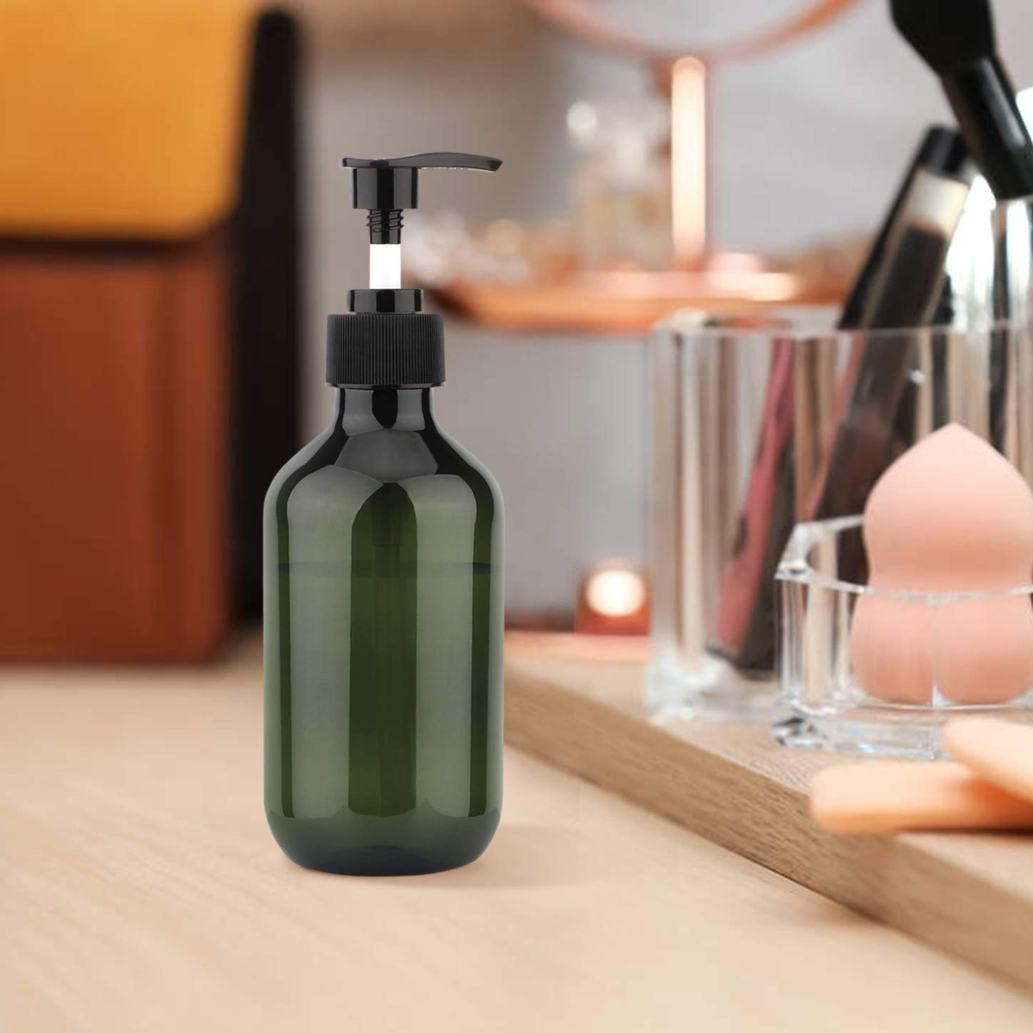 Sdoot Green Pump Bottle 2 Pack, 10Oz Shampoo Pump Bottle Plastic Pump Dispenser Bottle Squeeze Containers For Shampoo Lotion Bod
