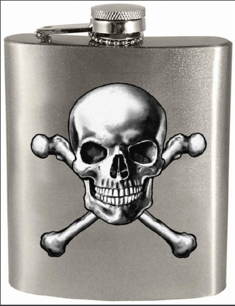 Spoontiques Hip Flask,Skull and Crossbones