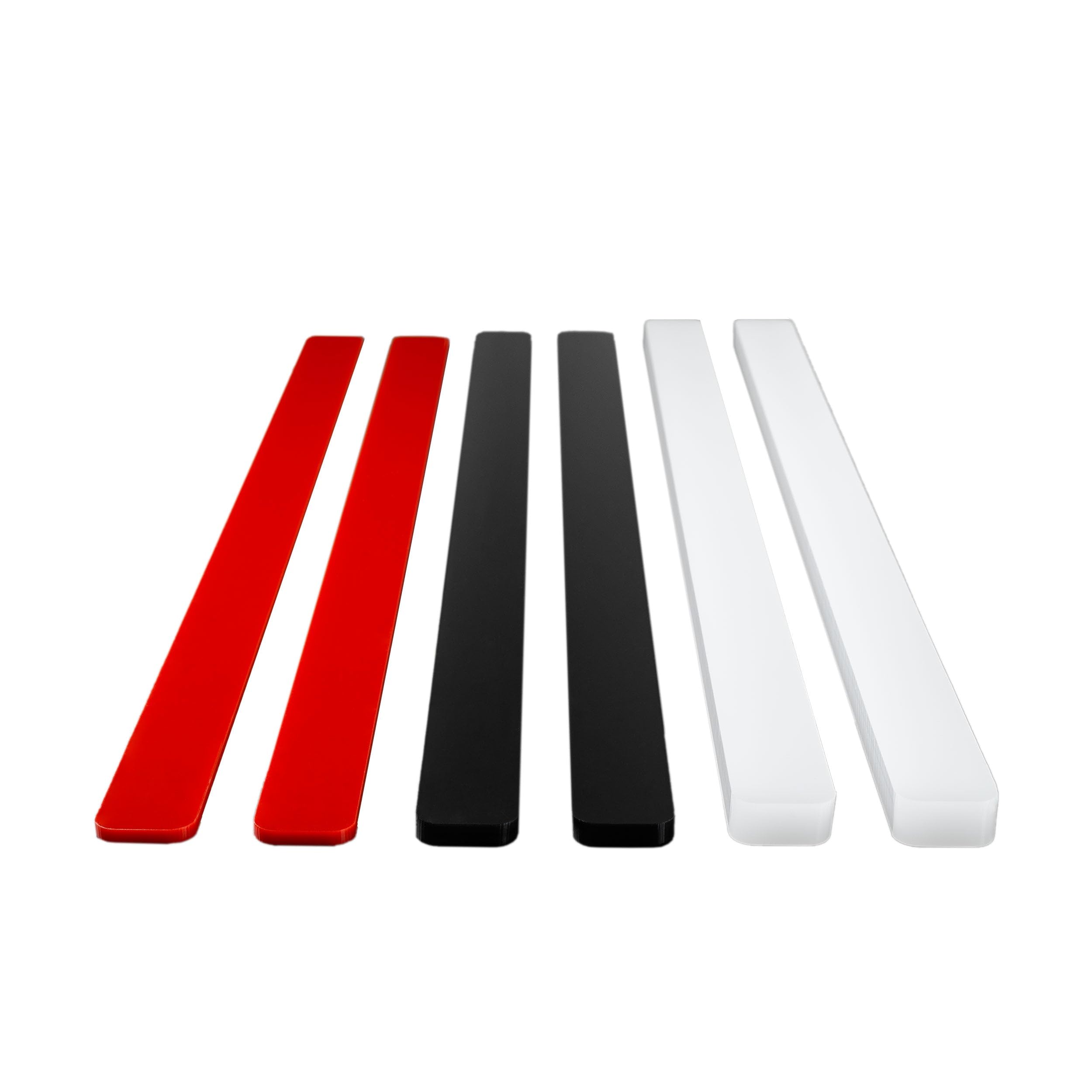 Fat Daddio's Fondant & Dough Leveler Set  13.75 x 0.75 Inch  White  Black  Red