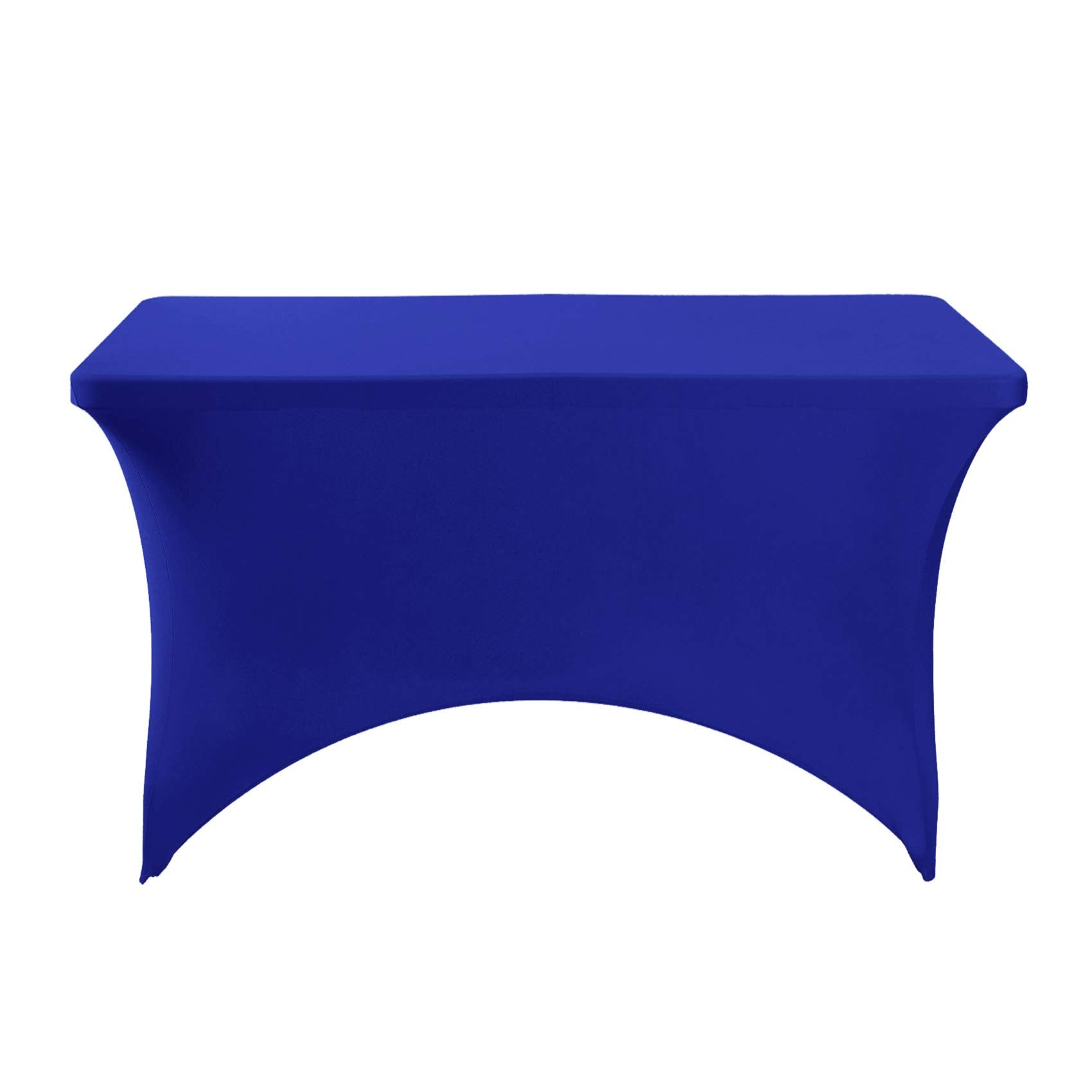 Hezuzo Spandex Table Cover For 4Ft Table Universal Fitted Stretch Tablecloth For Party, Banquet, Wedding And Events-Royal Blue