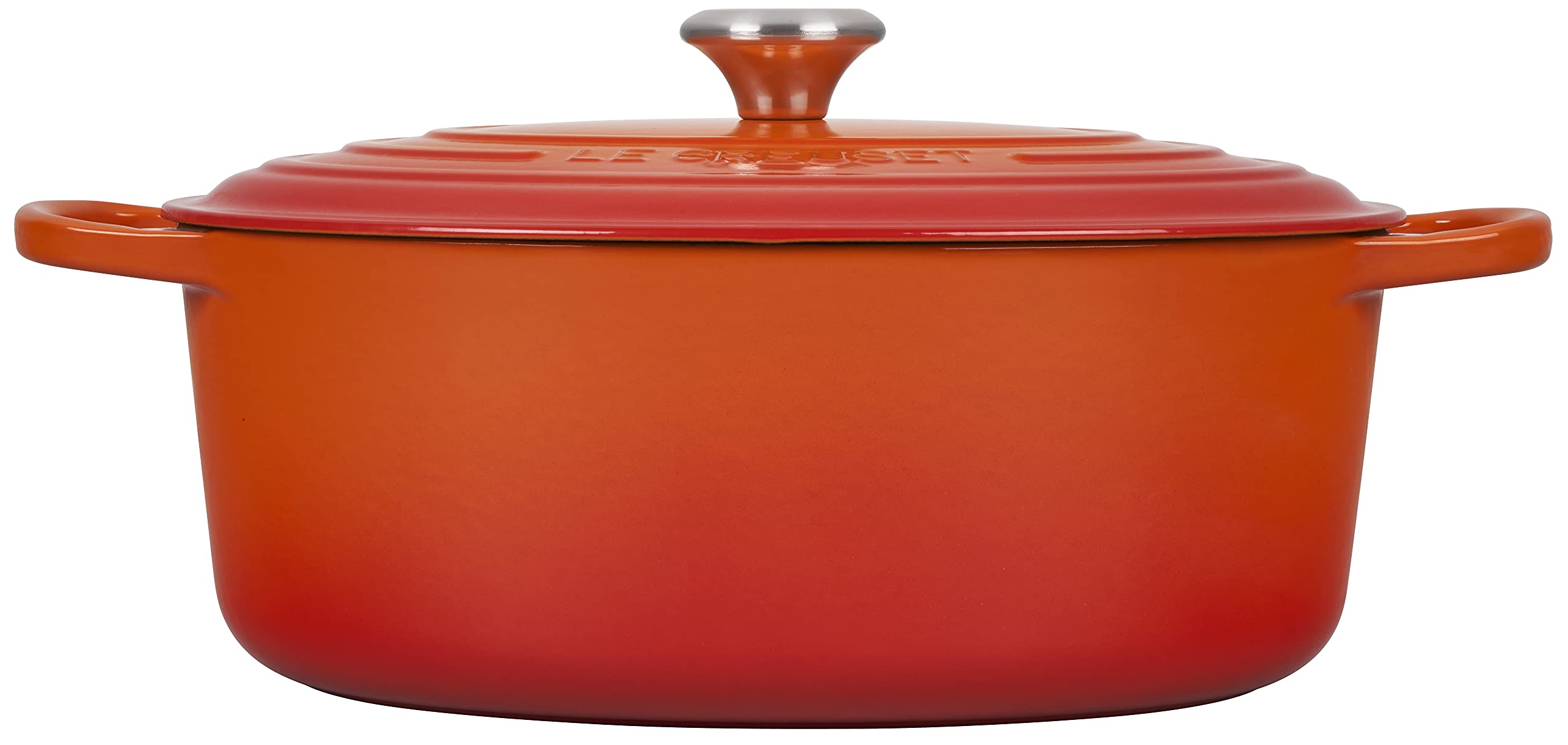 Le Creuset Enameled Cast Iron Signature Oval Dutch Oven, 8 Qt., Flame