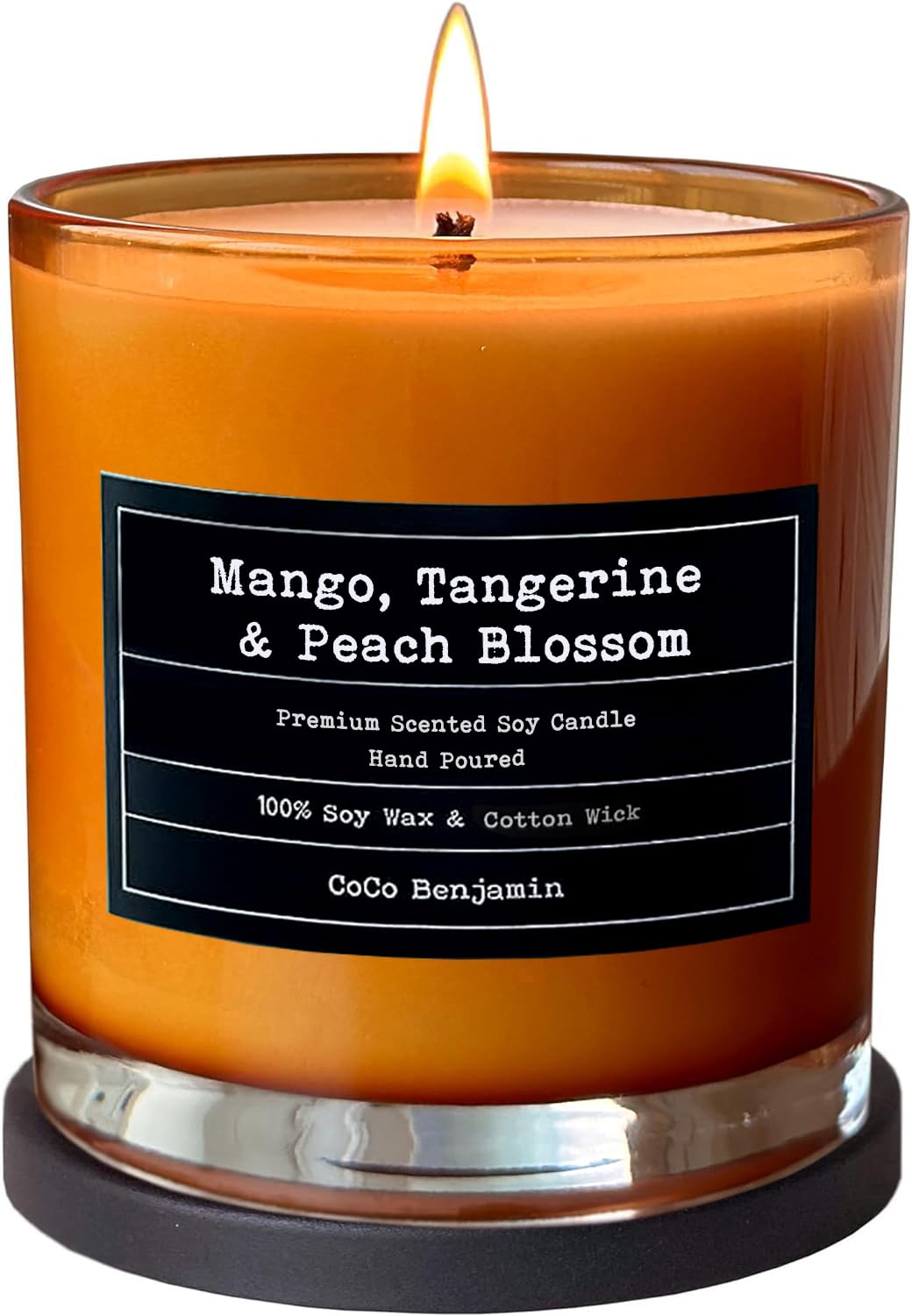 100% Soy  Highly Scented  Hand Poured Soy Candle  8.1 oz (Mango Tangerine Tonka)