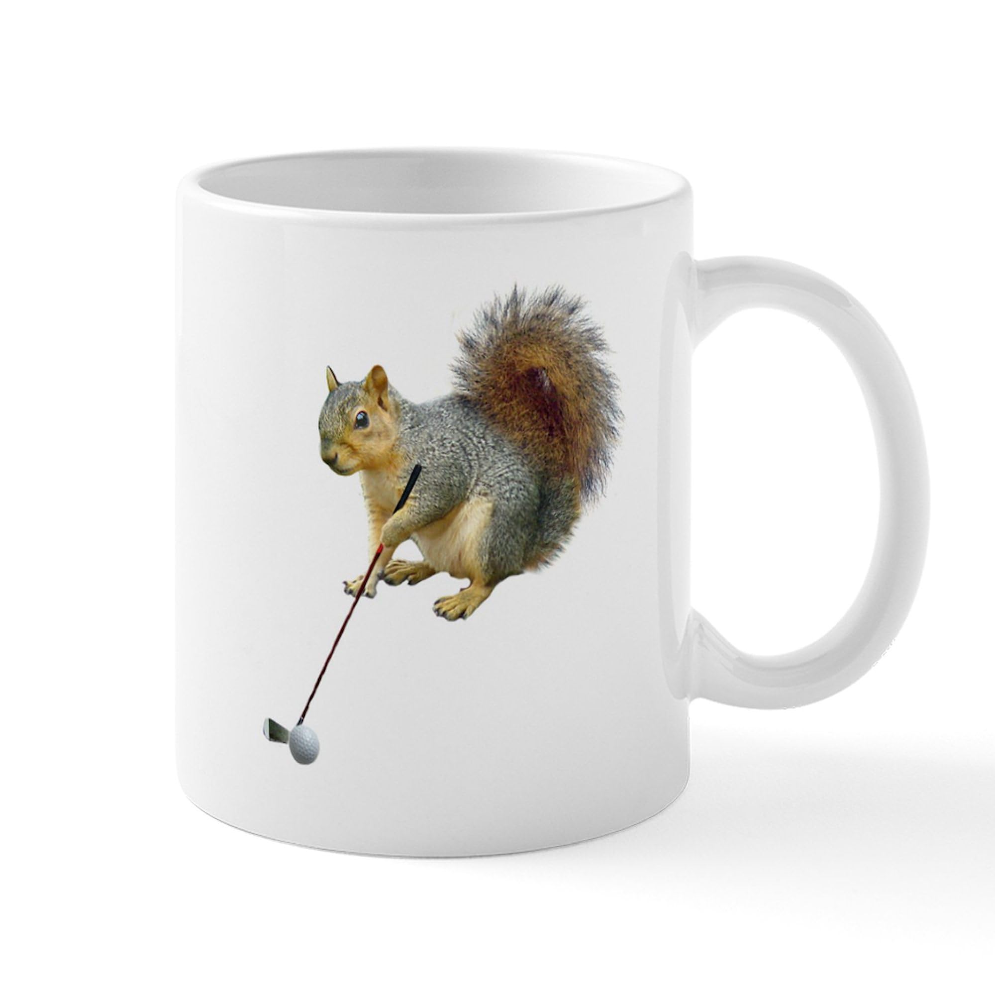 CafePress Golfing Squirrel Mug 11 oz (325 ml) Ceramic Coffee Mug