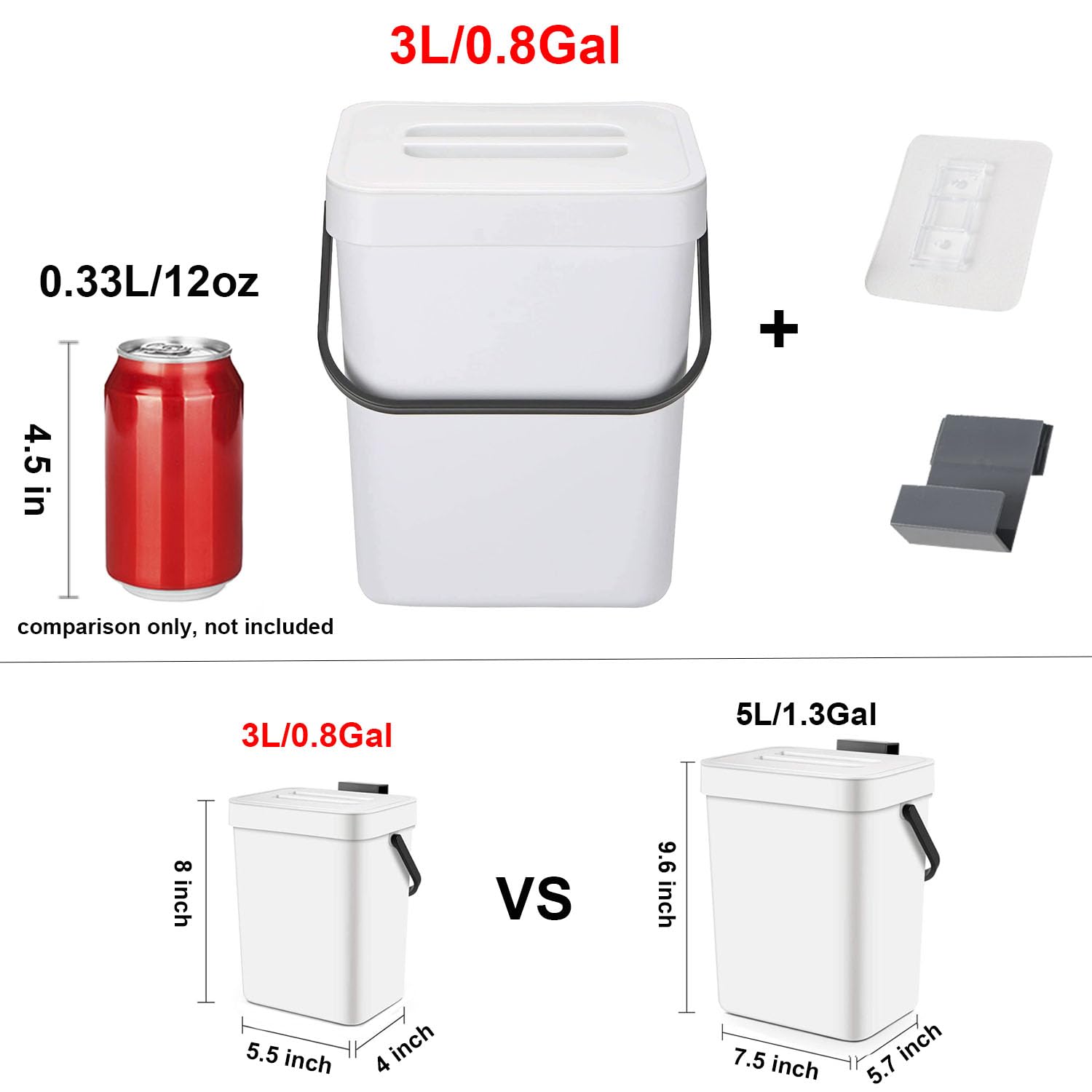 Lalastar Mini Desktop Trash Can With Lid, Small Countertop Garbage Can, Plastic Tiny Tabletop Wastebasket For Office/Kitchen/Cof