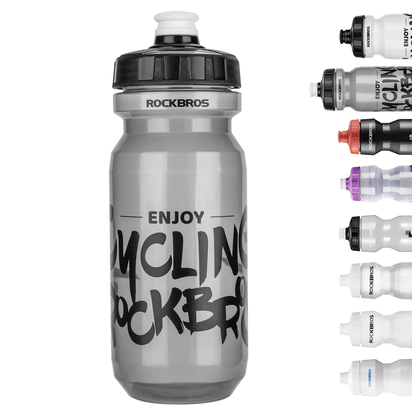 ROCKBROS Bike Water Bottle 20oz-25oz Squeeze Cycling Water Bottle BPA Free Leak Proof Sports Water Bottle with Dust Cover for Bi