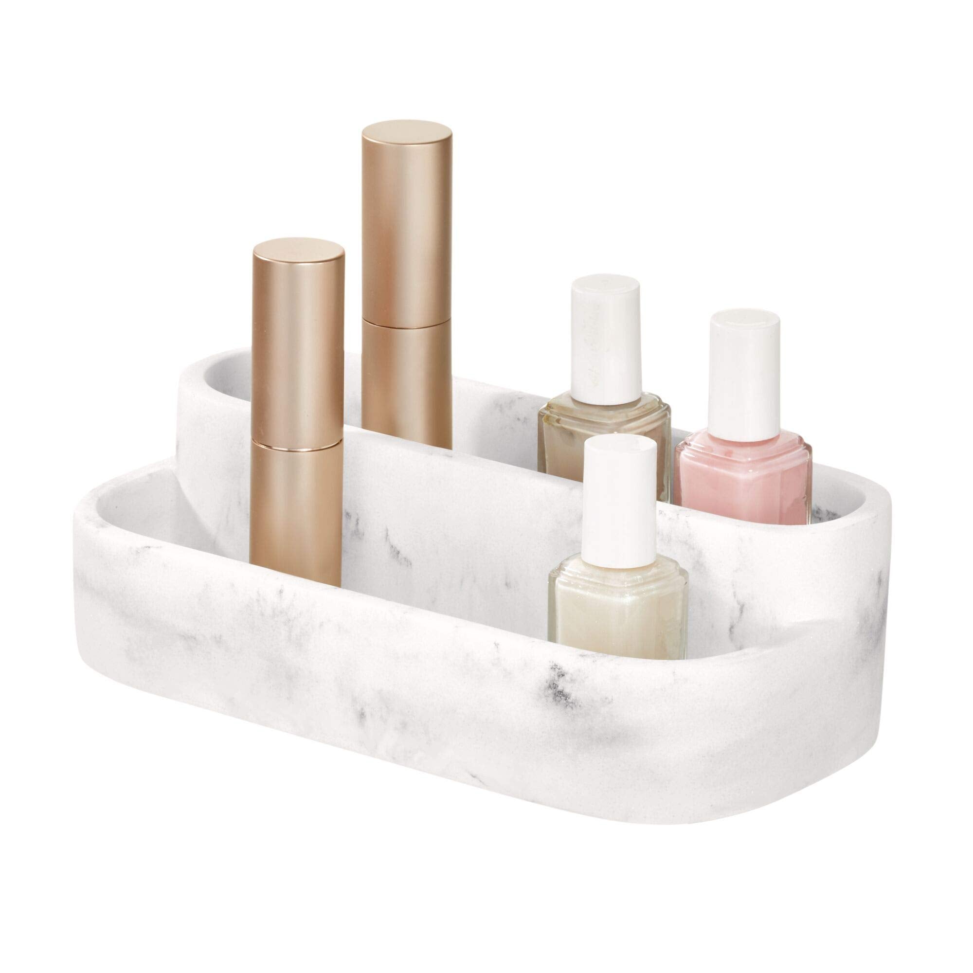 Idesign Dakota 2-Tier Makeup And Cosmetic Storage Bathroom, Countertop, Vanity, 8'' X 3.9'' X 2.54'', Palette Organizer
