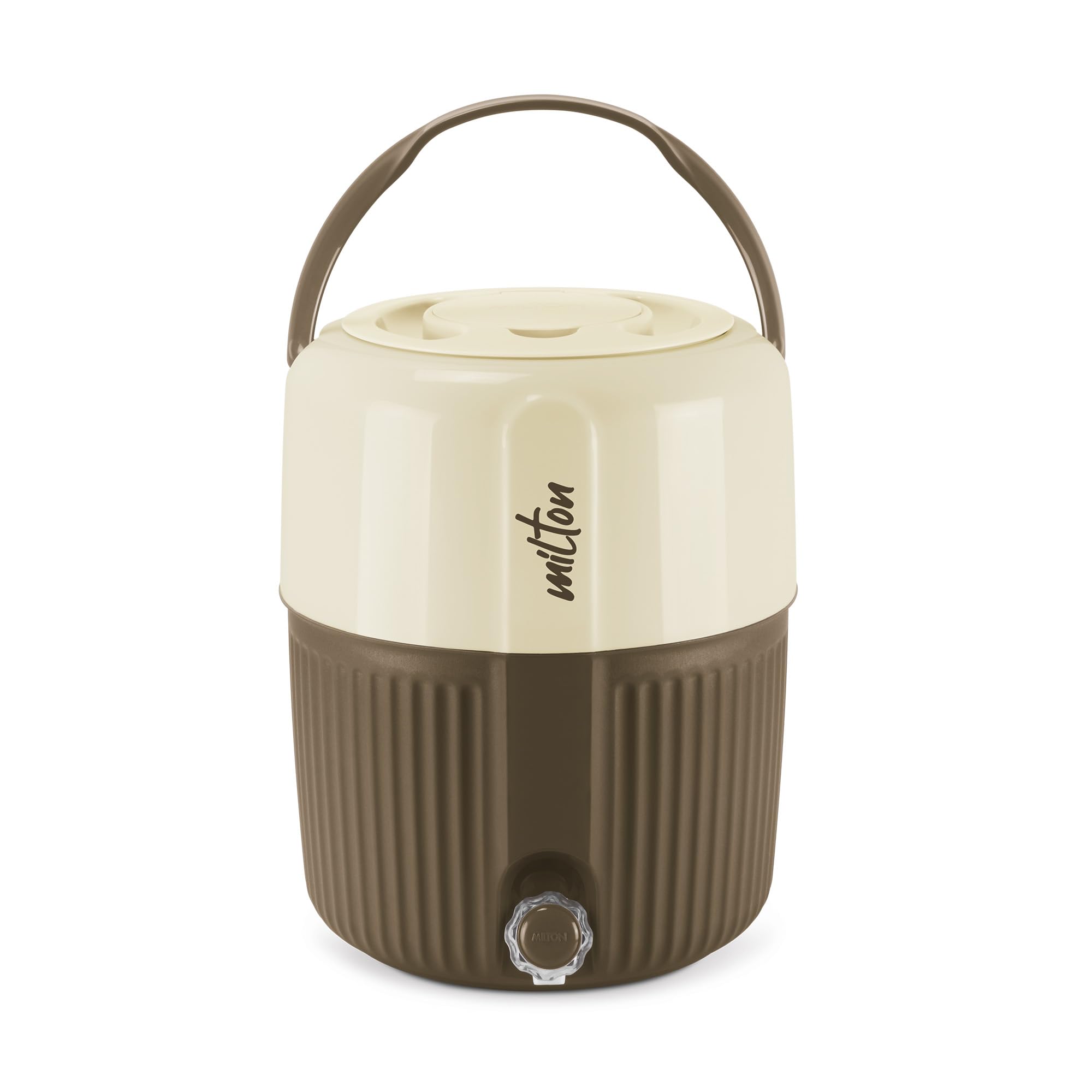 Milton Kool Pristine 12 Insulated Plastic Water Jug, 11 litres, Dark Brown | Food Grade | Easy to Carry | BPA Free