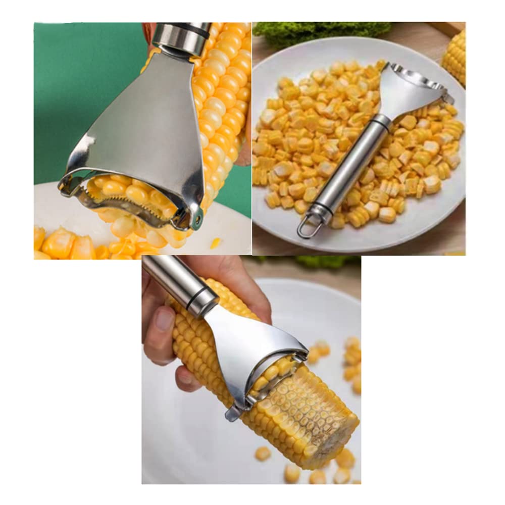 11Pcs Corn Peeler Premium Stainless Steel Corn Cob Stripper Tool Corn Holders,Interlocking Design Corn Skewers Forks For Home Ki