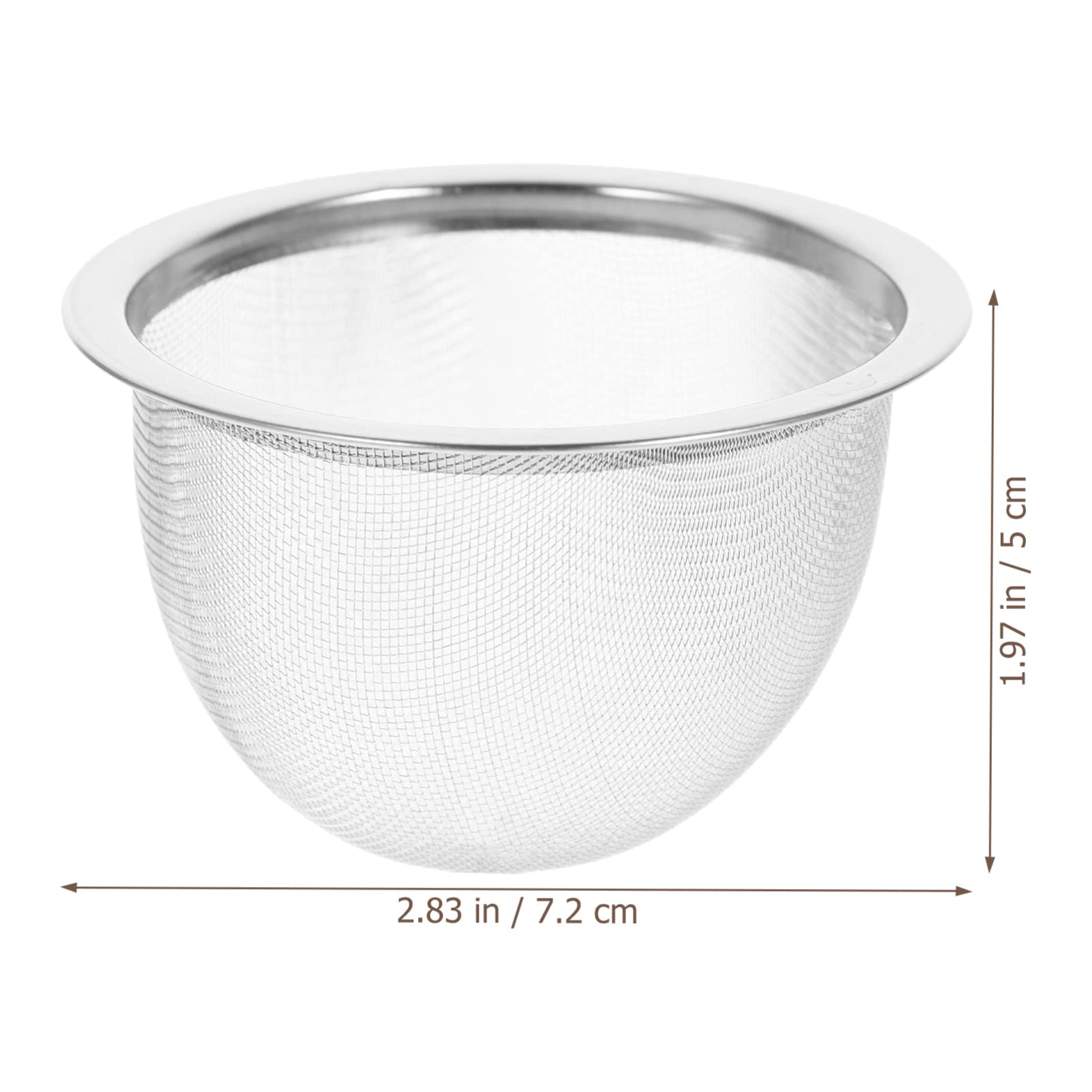Yarnow 8 Pcs Tea Pot Strainer Teapot Mesh Strainer Insert Stainless Steel Tea Filter Basket For Tea Coffee 2.8 Inch Diameter