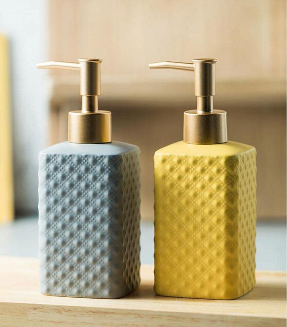 Jessie 3 Or 4-Piece Ceramic Bath Accessory Set Includes Liquid Soap Lotion Dispenser, Toothbrush Holder, Tumbler, Soap Dish Embo