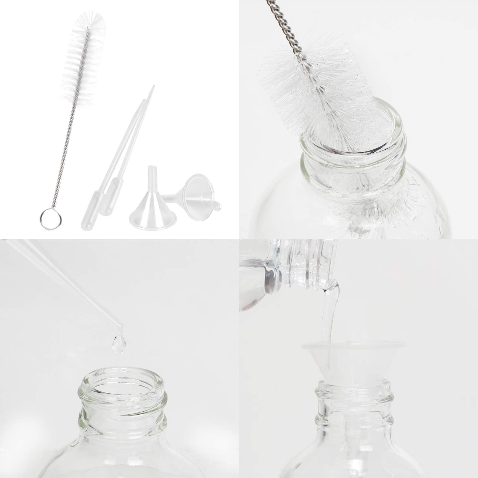 Starside 12 Pack 120 Ml 4Oz Clear Glass Spray Bottles With Fine Mist Sprayer & Dust Cap For Essential Oils, Perfumes,Cleaning Pr