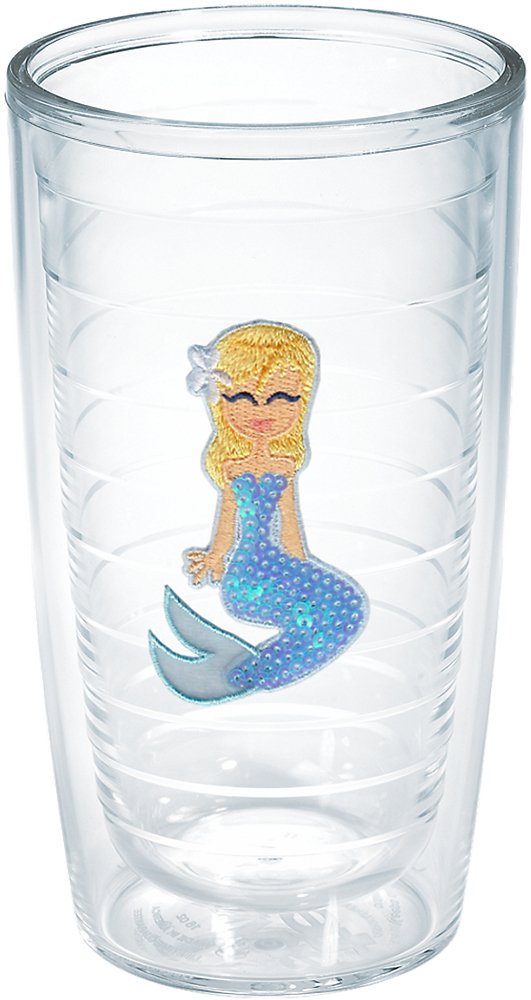 Tervis Blue Sequins Mermaid Made In Usa Double Walled Insulated Tumbler Cup Keeps Drinks Cold & Hot, 16Oz, Unlidded