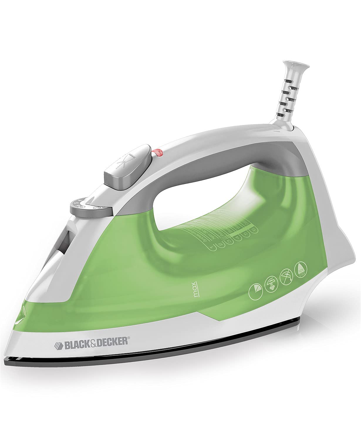 Black & Decker Lime Green Easy Steam Iron Compact - Model D340