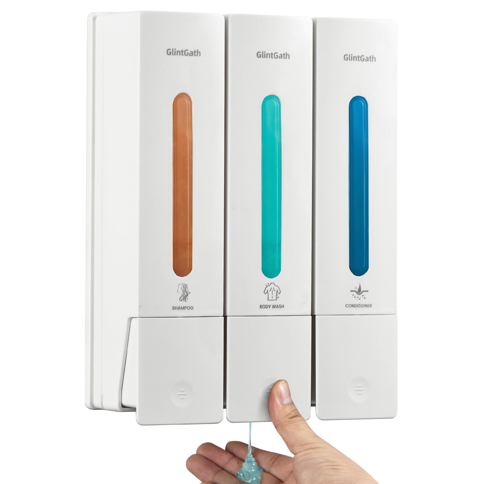 Shower Soap Dispenser 3 In 1 Shampoo And Conditioner Dispenser Shower Dispenser 3 Chamber No Drill Shampoo Dispenser For Shower