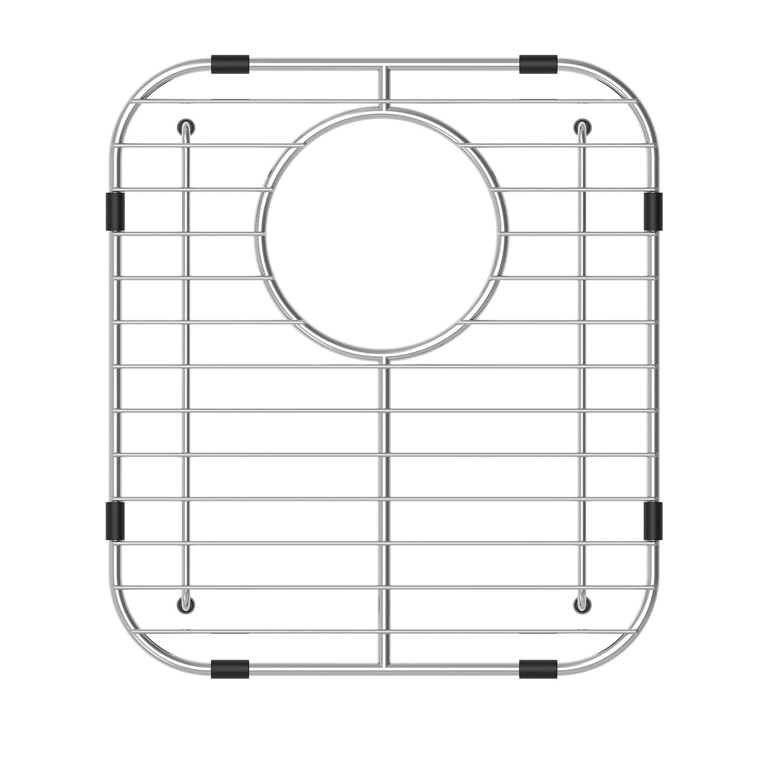 Behok Sink Protector Grid 13'' X 11-5/8'', Rear Drain With Corner Radius 1-1/2'', 304 Stainless Steel For Kitchen Sink Bh-1311 S