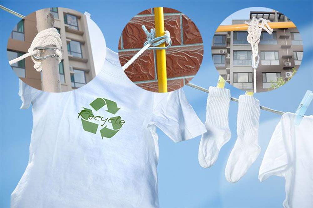Clothesline Clothes Drying Rope Portable Travel Clothesline Adjustable for Indoor Outdoor Laundry Clothesline  Perfect Windproof Clothes Line  Hanger for Camping Travel & Home Use