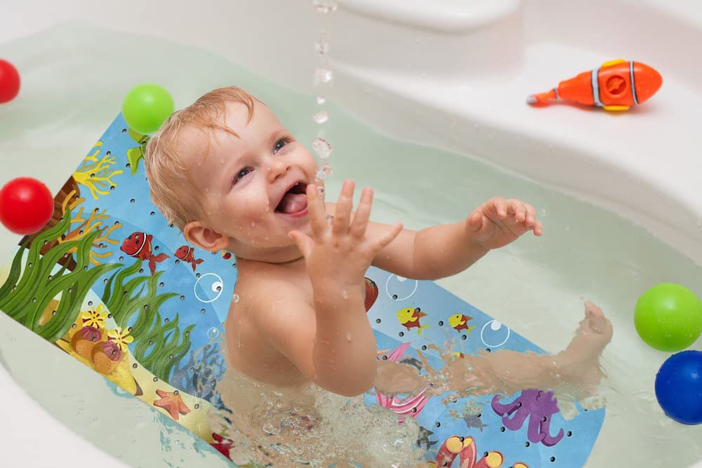 Mermaid Bath Mat - Bath Grips For Tub Kids - Anti Slip Bath Mat For Kids - Bath Mat For Baby - Bath Mat For Toddler - Tub Mat Fo