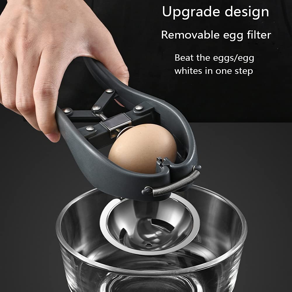 Egg Cracker,L Egg Opener, Automatic Egg Cracking Tool, Easy Eggshell Cuttereggshell Cutter Egg Separator Creative Kitchen Tools