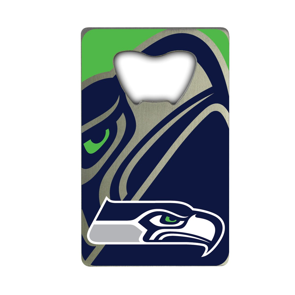 FANMATS 62566 Seattle Seahawks Credit Card Style Bottle Opener - 2    x 3.25