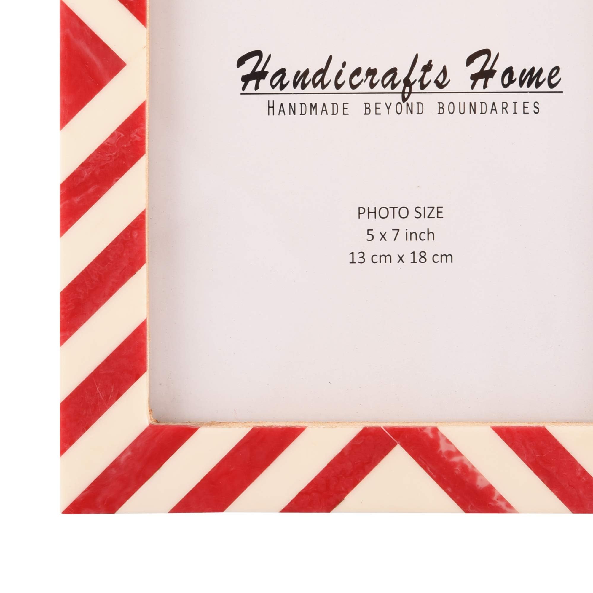 Handicrafts Home 5x7 Picture Frames Pack of 2 - Candy Cane Collection Handcrafted Photo Frames, Perfect for Wall & Tabletop Disp