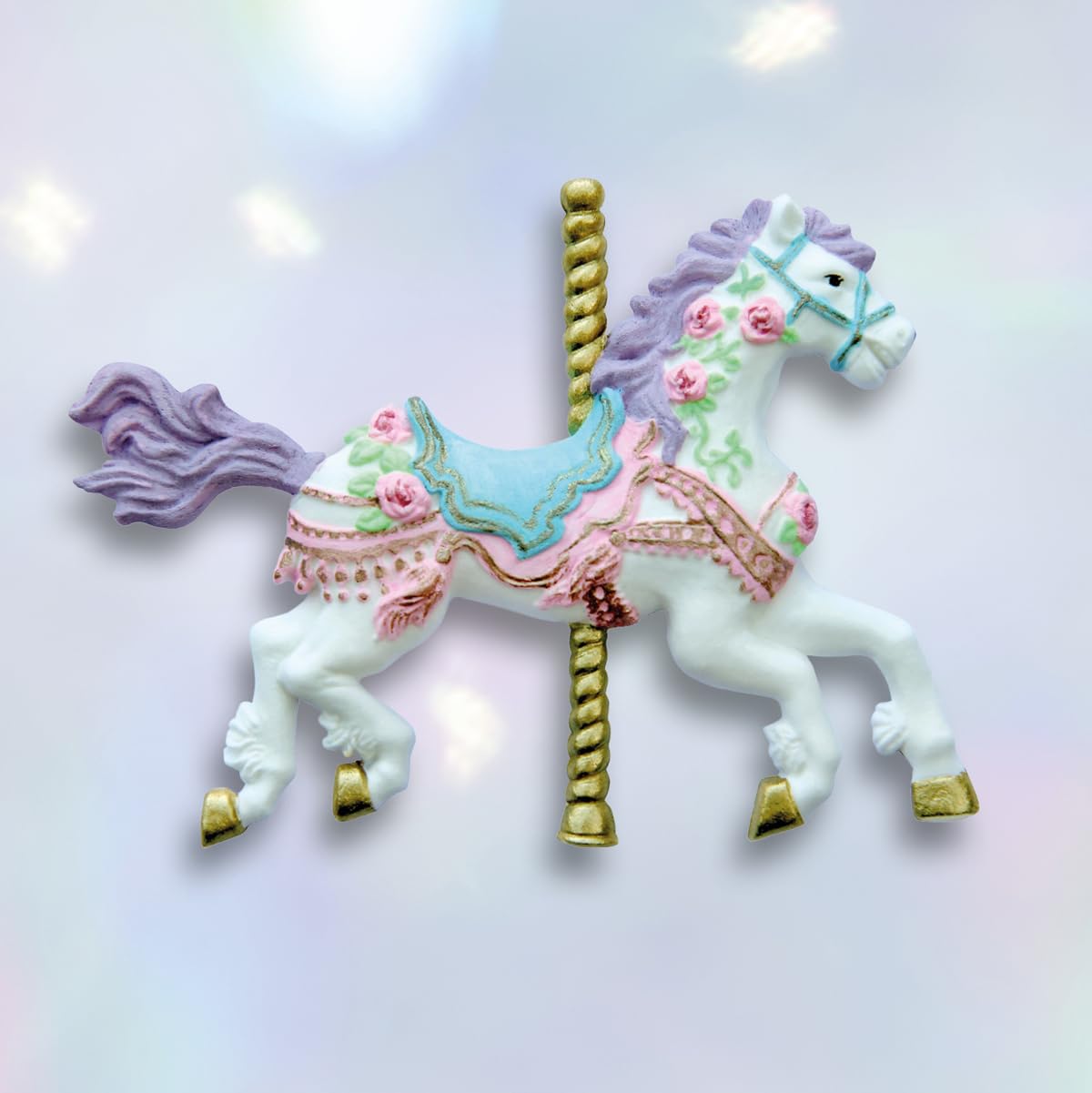 Katy Sue Carousel Horse Silicone Mold For Cake Decoratng & Craft - Makes A Beautifully Detailed Fairground Horse - Mold Size 3.2