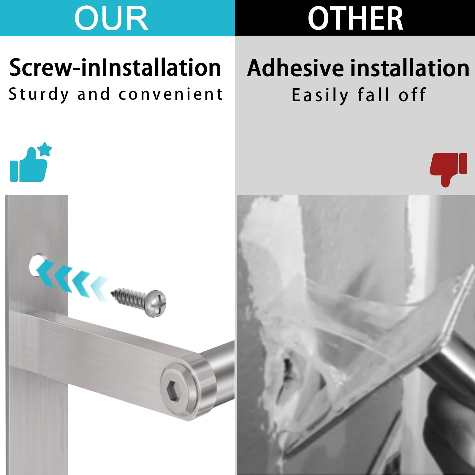 Votzaaq Towel Racks For Bathroom, 24 In Towel Shelf With Double Towel Bar, Stainless Steel Towel Storage For Lavatory Wall Mount